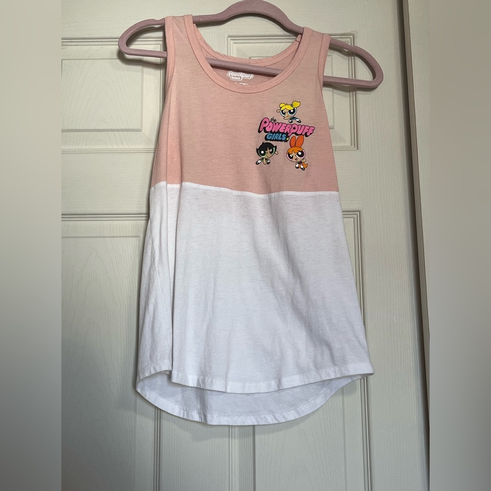 Powerpuff Girls Colorblock Racerback Tank Top Large